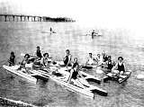 Bathing floats - with Deal Pier beyond