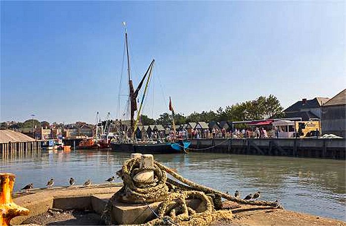 The Greta sailing barge in Whitstable harbour basin (photo: Ivor Dennis)