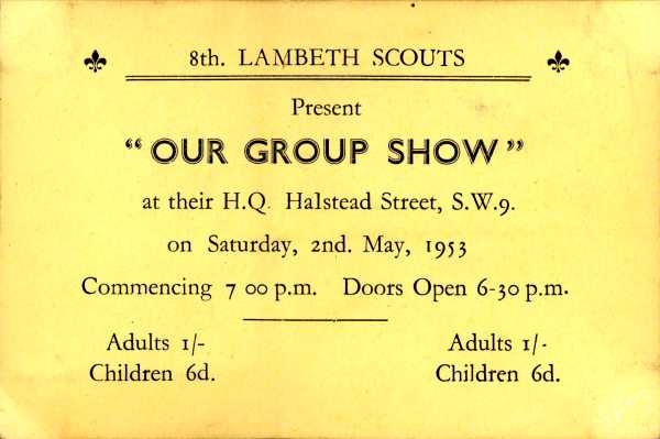 Show ticket for 2 May 1953