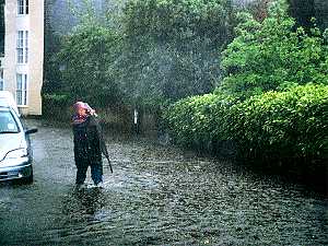 Flooding in Church Street, Walmer, on 26 May 2008 (photo: Judy Wilson)