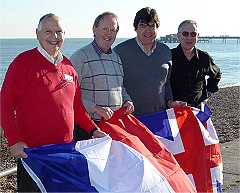 French and UK Rotarians on Deal seafront
