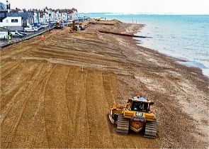 Deal sea defence works - October 2012